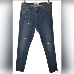 Gap True Skinny 30R Stretch Denim 5 Pocket Jeans Distressed